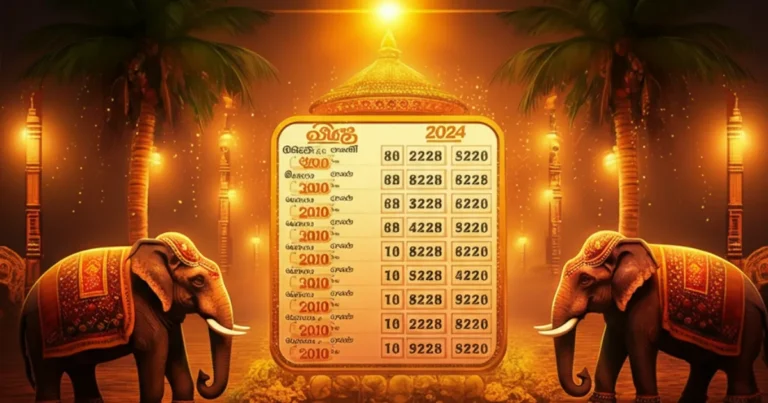 kerala lottery result chart 2024